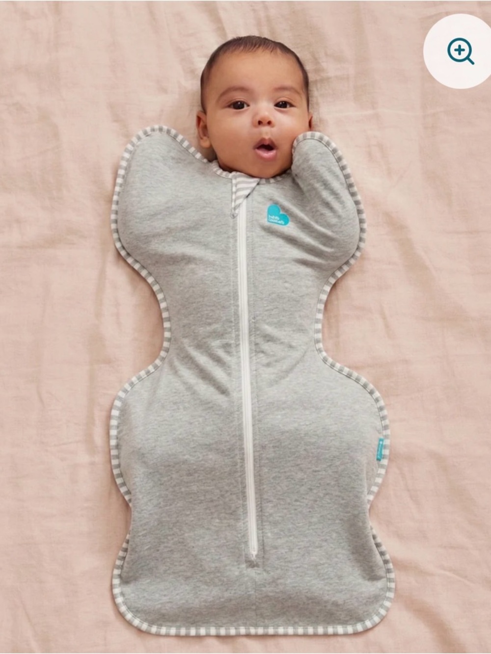 Love to dream Grey Swaddle Sleep Sack, Medium